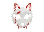 Wolf Masker Wit Rood