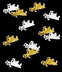 Bruiloft Tafelconfetti Wit Goud 14gr