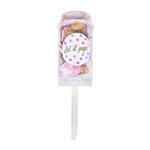 Party Popper Push Pop Paper Round white-pink-beige