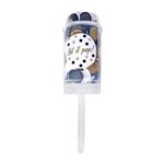 Party Popper Push Pop Paper Round white-black-beige