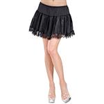 Halloween Petticoat Zwart Met Franje