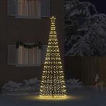 vidaXL LED Kerstboom met Grondspiesjes met 800 LED Goud 400 cm IJzer