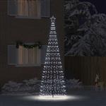 vidaXL LED Kerstboom met Grondspiesjes Koudwit 400 cm IJzer