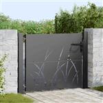 vidaXL Tuinpoort met slot Zwart 85 x 105 cm Poedergecoat staal