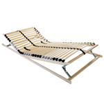 vidaXL Lamelbodem met hoofdeinde Bruin 100 x 190 cm Massief beukenhout