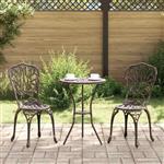 vidaXL Tuin Bistro Set 3 pcs Brons Aluminium