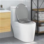 vidaXL Toiletzitting Grijs 45,5 x 37,5 x 3,8 cm Duroplast