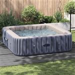 vidaXL Zwembad Grondzeil Lichtgrijs 396 x 396 cm Niet-geweven Stof