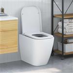 vidaXL Snelle Ontgrendel Toiletzitting Wit 44.5 x 35 x 3.6 cm