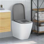 vidaXL Toiletzitting Grijs 44,5 x 35 x 3,6 cm Duroplast