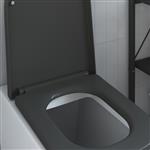 vidaXL Toiletzitting Antraciet 44,5 x 35 x 3,6 cm Duroplast