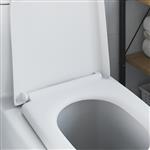 vidaXL Snelle Ontgrendel Toiletzitting Wit 46.2 x 36 x 4.3 cm