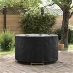 vidaXL Hoes voor tuinmeubelen Zwart 128 x 128 x 71 cm 600D stof