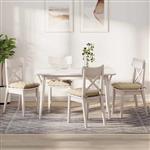 vidaXL Zitkussens 4 pcs Crème 40 x 40 x 6 cm Microfibre