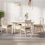 vidaXL Zitkussens 4 pcs Grijs groen 45 x 45 cm Katoen Stof