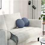 vidaXL Zitkussens 2 pcs Blauw Ø 30 cm Katoen Stof