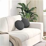 vidaXL Zitkussens 2 pcs Donkergrijs Ø 30 cm Katoen Stof