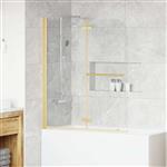 vidaXL Douche Omhulsel Goud 120 x 140 cm ESG-glas en aluminium
