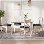 vidaXL Zitkussens 4 pcs Donkergrijs 45 x 45 cm Katoen Stof