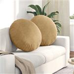 vidaXL Zitkussens 2 pcs Bruin Ø80 x 29 cm Fluweel