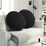 vidaXL Zitkussens 2 pcs Zwart Ø80 x 29 cm Fluweel