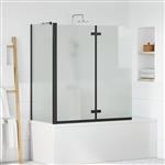 vidaXL Douche Omhulsel Zwart 120 x 68 x 130 cm ESG-glas en aluminium