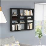 vidaXL Wandschap 90x16x78 cm bewerkt hout zwart