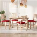 vidaXL Zitkussens 2 pcs Rood 40 x 40 x 6 cm Stof