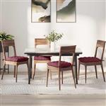 vidaXL Zitkussens 2 pcs Wijnrood 40 x 40 x 6 cm Stof