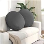 vidaXL Zitkussens 2 pcs Donkergrijs Ø80 x 29 cm Stof