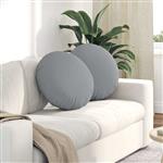 vidaXL Zitkussens 2 pcs Lichtgrijs Ø50 x 19 cm Stof