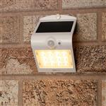 Solar LED Wandlamp met Bewegingssensor 220 - 3 lichtstanden - Automatisch aan/uit - Wit