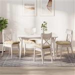 vidaXL Zitkussens 4 pcs Crème 45 x 45 cm Microvezel Stof