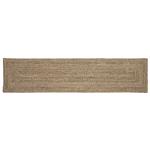 vidaXL Tapijt Naturel en zwart 60 x 250 cm Jute