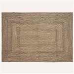 vidaXL Tapijt Naturel en zwart 240 x 340 cm Jute