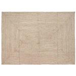 vidaXL Tapijt Natuurlijk en wit 240 x 340 cm Jute