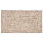 vidaXL Tapijt Natuurlijk en wit 60 x 110 cm Jute