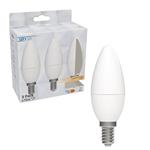 LED Kaars C35 470 Lumen - 4.9W - 2700K Warmwit - E14 Fitting - 3 Stuks