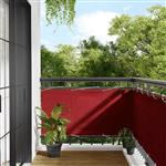 vidaXL Balkonscherm Rood 75x1000 cm 100% Polyester Oxford