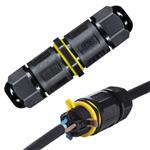 Waterdichte Kabelconnector IP68 - I-Connector 3P - Hefboomklem - Voor Kabels 4-11mm - Zwart