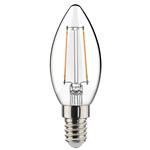 LED kaarslamp E14 warmwit 2700K - 2.5W 250 lumen - filament helder glas