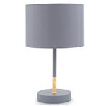B.K.Licht - Grijze tafellamp - Metaal & stof - Met kap - Scandinavische bedlamp - Slaapkamer lamp - 