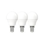 LED Lamp E14 470 lumen - 4.9W - Warmwit 2700K - G45 Kogel - Opaal - 3 stuks