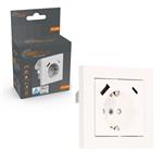 Wandcontactdoos met USB-C en USB-A Snellader - 3680W - Universeel 55x55mm - Wit