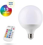 Globe XL LED Lamp E27 met afstandsbediening - 16 kleuren + warm wit - Universeel