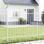 vidaXL Tuin Hek Wit 170 x 125 cm Gepoedercoat staal