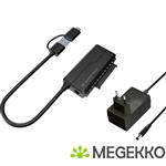 Conceptronic ABBY21B tussenstuk voor kabels USB Type-A SATA 22-pin Zwart