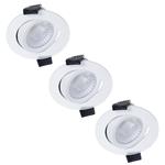 3 PACK - LED's Light PRO downlight inbouwspot Ø 68mm - Spatwaterdicht - Dimbaar - Universeel - Wit