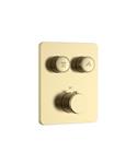 Inbouw Douchethermostaat BWS Sensa 2 Weg Met Drukknoppen Geborsteld Goud PVD (incl. inbouwdeel)