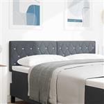 vidaXL Hoofdbord met hoofdeinde Donkergrijs 160 cm Nep Leer